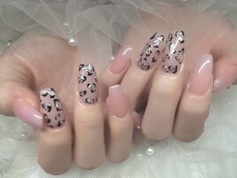 夏ヒョウ柄ネイル