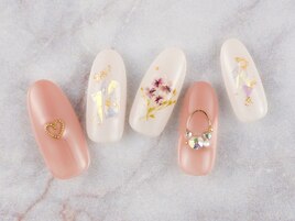 押し花春ネイル