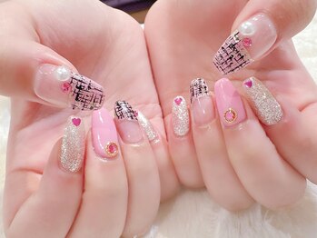 ラルネイル 大宮(Lull. nail)/#ツイード#推しカラー