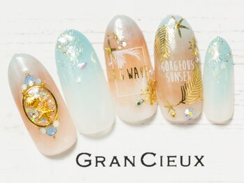 クアトログランシュ 青葉台(QUATRO×GranCieux)/リゾート×ラベルネイル／8500円
