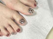 08ネイル(08 nail＆school)/秋のレオパネイル☆