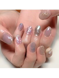 アシンメトリーニュアンスネイル