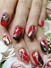 シュガーネイル(sugar nail)/お正月ネイル