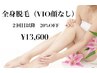 【女性】美肌コラーゲン全身脱毛（顔VIO無）2回目～20%off  ¥17,000→¥13,600