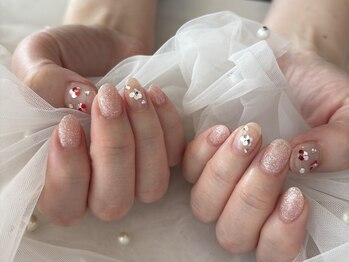 上品フラワーネイル