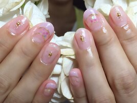 涼しげな秋ネイル～