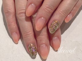 ミラーフラワーネイル