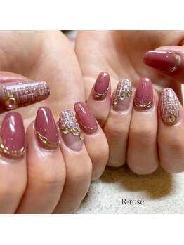 アールローズ(R-rose)/ツイードネイル ¥10340