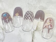 ブルゴーニュ(Bourgogne)/バレンタインネイル