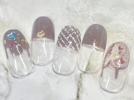 バレンタインネイル