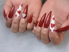 バレンタインネイル