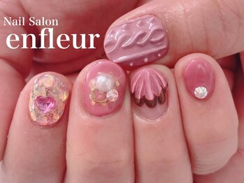 ネイルサロン アンフルール/アポロチョコ&ニットネイル