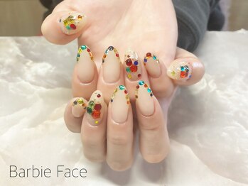 バービーフェイス 恵比寿(Barbie Face)/海外ビジューネイル