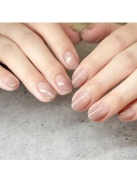 グラデーション×細ラメライン