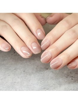 カプチーノ(cappuccino)/グラデーション×細ラメライン