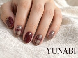 チェック◆ボルドー