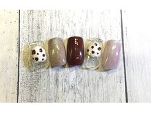 ネイルアンドまつげ リュフェール 五反田(Nail Lufaire)/レオパードマグネットネイル