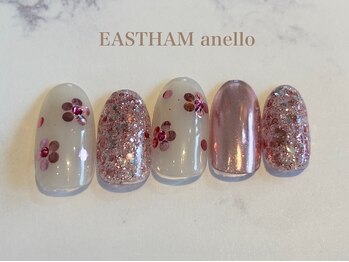 イーストハムアネーロネイル(EAST HAM anello nail)/お花/ピンク/かわいい