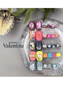 ネイルサロン ヴァレンタイン(nailsalon Valentine)/手と足派手めコース
