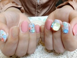 ビジュー パステル ストーン