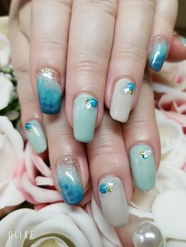 シュガーネイル(sugar nail)/夏ネイル