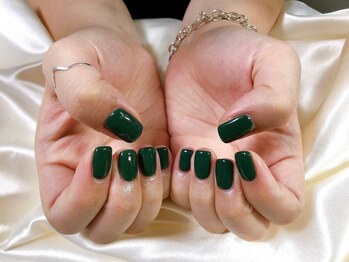 キキネイル たまプラーザ店(kikinail)/深めグリーンワンカラー