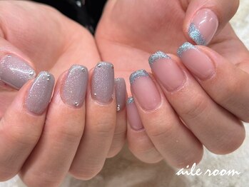 エールルーム 中目黒(aileroom)/フラッシュ ラメ フレンチ