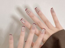 クローバーネイル 北浦和店/水光マグネッ卜+フレンチ¥8180