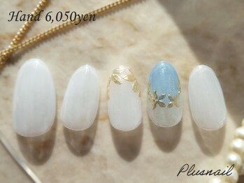 プラスネイル 北千住東口店(PLUS NAIL)/【3236】ミラー×フラワーネイル