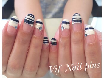 ヴィフネイルプラス(Vif Nail plus)/ボーダーネイル