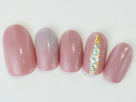 パープルグレーグラデ