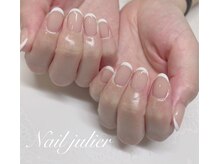 ネイルジュリエ(Nail julier)/ホワイトフレンチを細目に♪