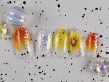 ショコ アンド ラム(Syoko&Lum)/☆向日葵ネイル☆