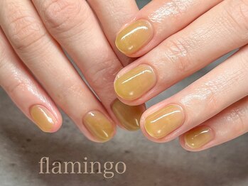 フラミンゴ(flamingo)の写真/シンプルなワンカラーでも指先からキレイ＆カワイイを♪デザイン、カラー、パーツも豊富にございます◎