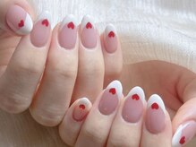 クイーンズネイルサロン(Queen's nail salon)/フレンチハートデザイン