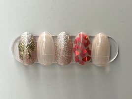 バレンタインネイル