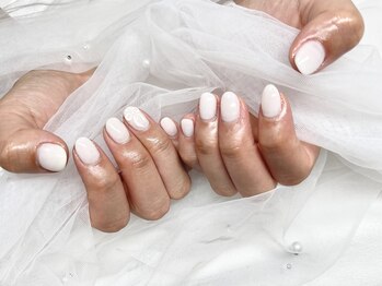 【118】乳白色ぷっくりリボン*