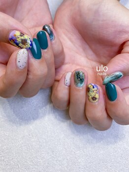 ウロネイルズ(ulo nails)の写真/全て手書きのレースデザインや、１本ずつ糸を折り重ねたようなツイードデザイン等、細かなアートが得意◎