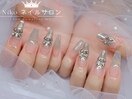 チェーンハートネイル/ラメグラ