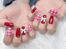 ネイルアルバ(Nail ALBA)/赤チェック