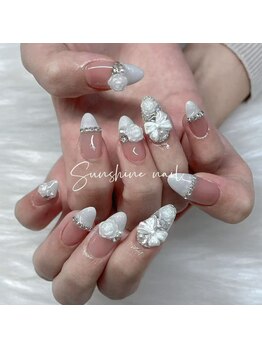 サンシャインネイルサロン 池袋(Sunshine nail salon)の写真/すらっと長く、キレイに指を魅せたい方必見♪折れてしまった/形を変えたい…などお悩み別に長さだし可能☆
