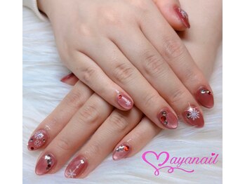 アヤネイル(ayanail)/シアーボルドーマグネットネイル