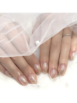 ルナンバー(LUNAMBER)/ラメグラデーションネイル