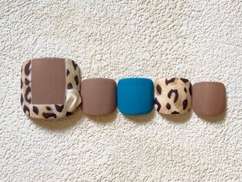 レイネイル 岐阜茜部店(RAY NAIL)/ヒョウ柄フットネイル