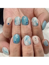 天然石風ネイル