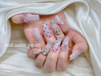 ポーズ 上野 御徒町(PAUSE)/ホワイト系ネイル