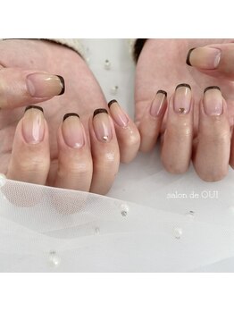 サロンドウイ(salon de OUI)/ブラウンスキニーフレンチ