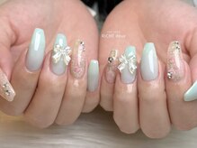 リッシュ ドゥ(RICHE deux)/ミントグリーン×レースネイル
