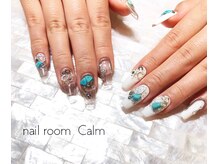 ネイルルーム カーム(nail room Calm)/turquoiseネイル