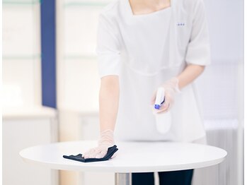 ポーラ ザ ビューティ 久留米明治通り店(POLA THE BEAUTY)/店内の消毒